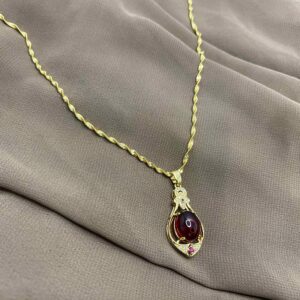Golden Red Tear Drop pendant